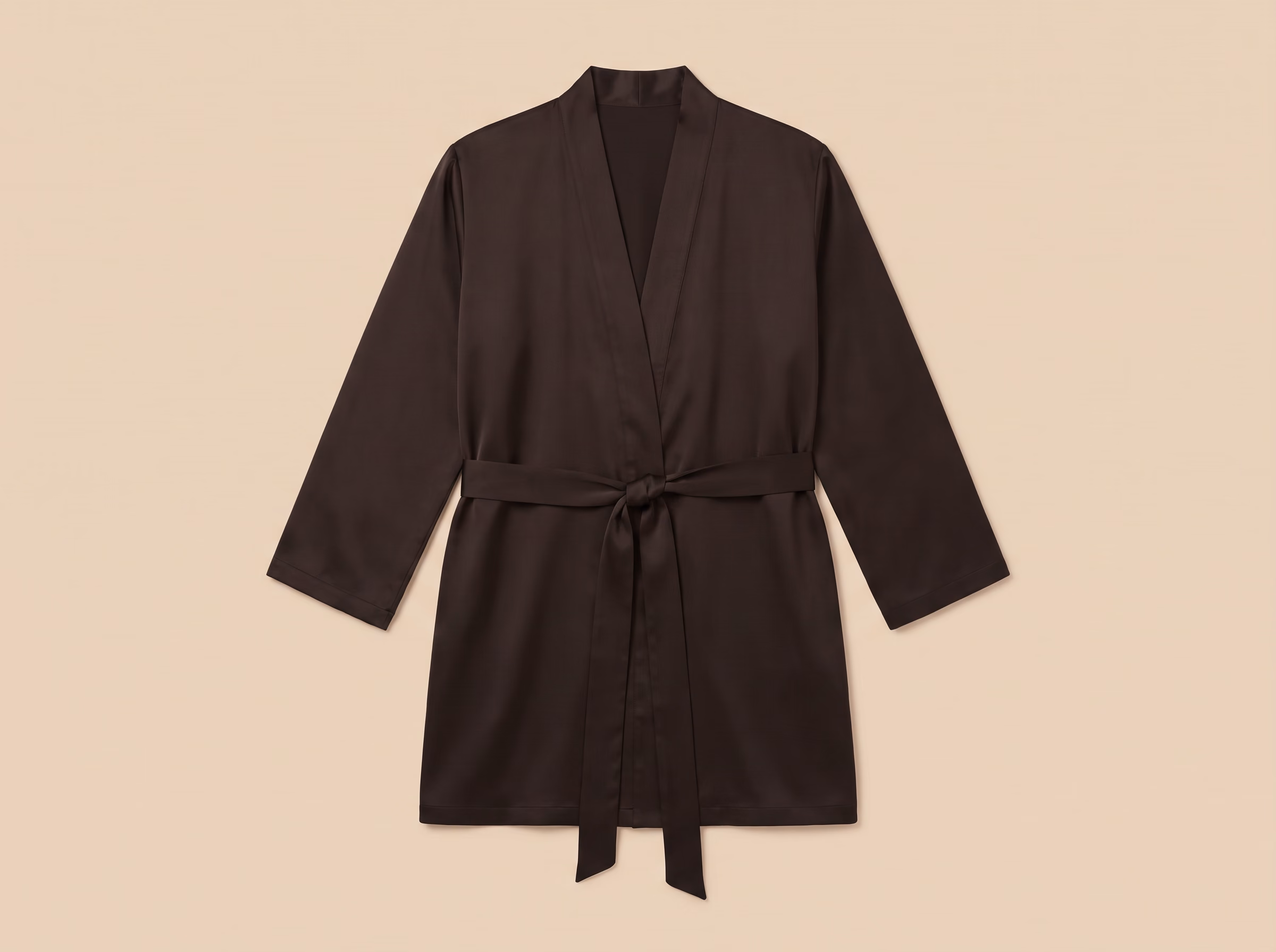 The Anfa robe in Noyau, laid flat, from the front.